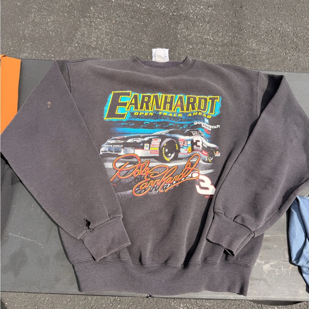 Chase Authentics Black Earnhardt Racing Graphic Crewneck
